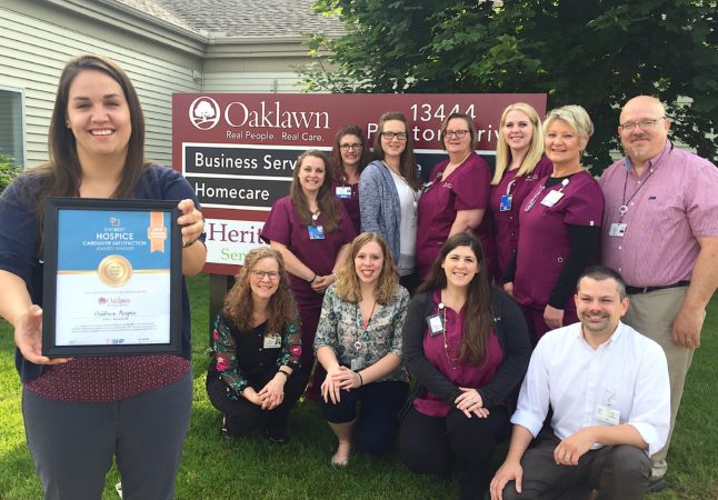 Oaklawn Hospice staff earn top national family-satisfaction award